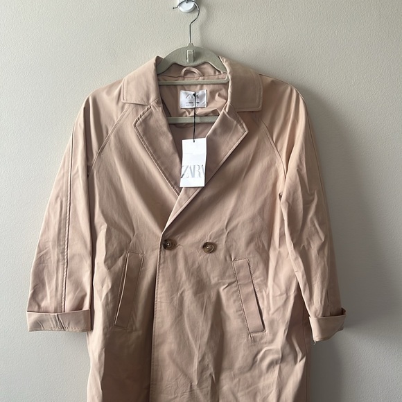 Zara Tan Trench Coat Kids Girls 13-14 years Classic Lightweight Design New - Picture 6 of 11